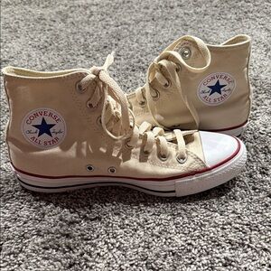 Converse Cream High Top Sneakers